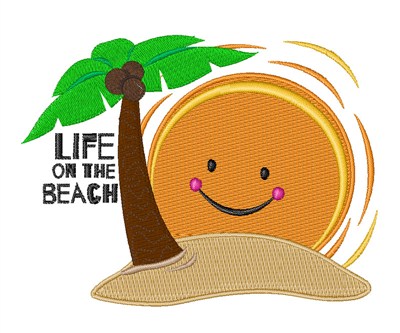 Life on the Beach Machine Embroidery Design
