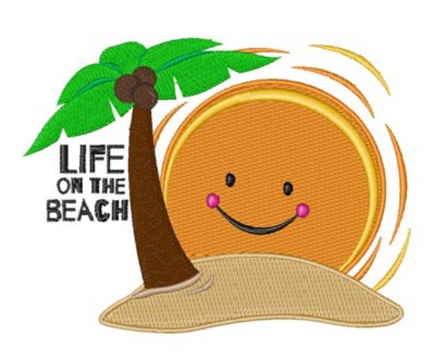 Picture of Life on the Beach Machine Embroidery Design