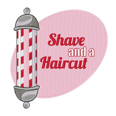 Shave and a Haircut Machine Embroidery Design