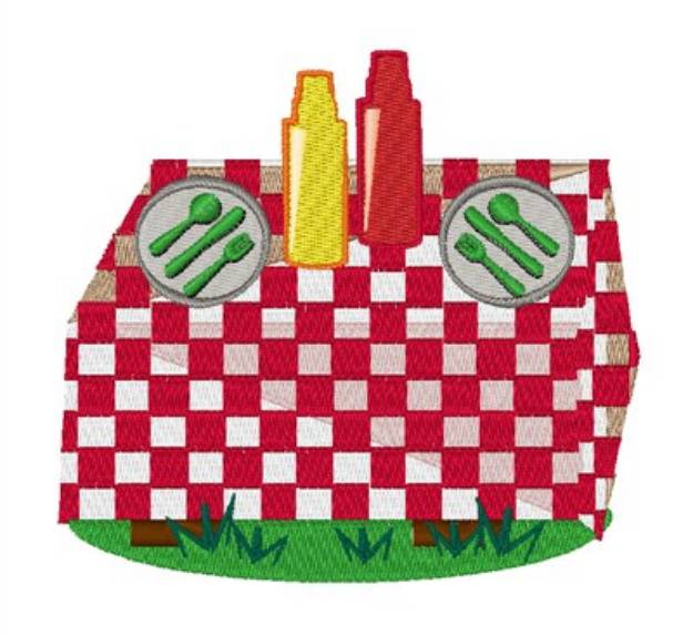 Picture of Picnic Table Machine Embroidery Design