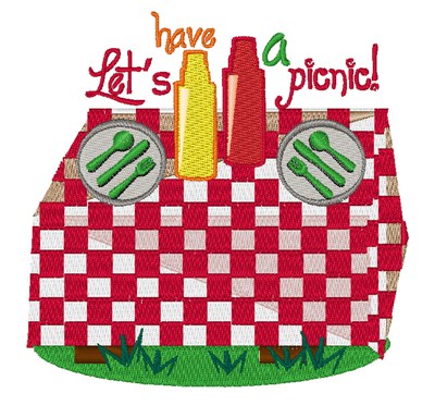 Lets Have a Picnic Machine Embroidery Design