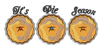 Pie Season Machine Embroidery Design