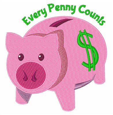 Every Penny Counts Machine Embroidery Design