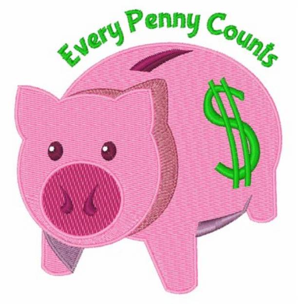 Picture of Every Penny Counts Machine Embroidery Design