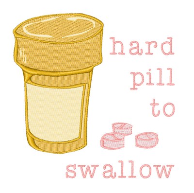 Hard Pill Machine Embroidery Design