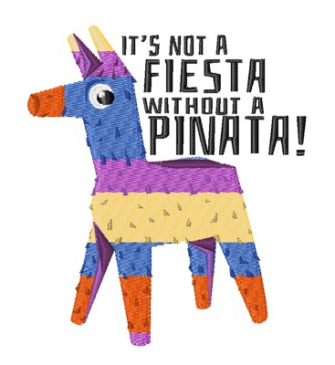 Fiesta Pinata Machine Embroidery Design