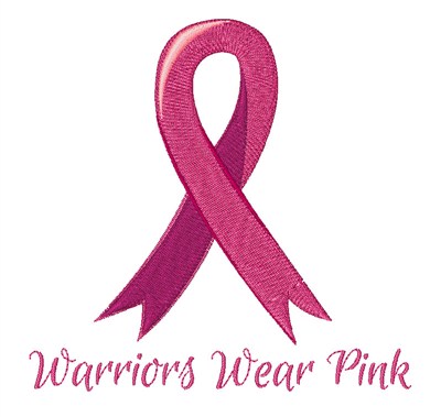 Warriors Wear Pink Machine Embroidery Design