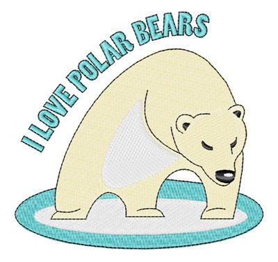 Love Polar Bears Machine Embroidery Design
