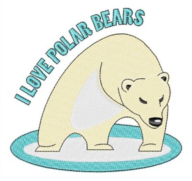 Picture of Love Polar Bears Machine Embroidery Design