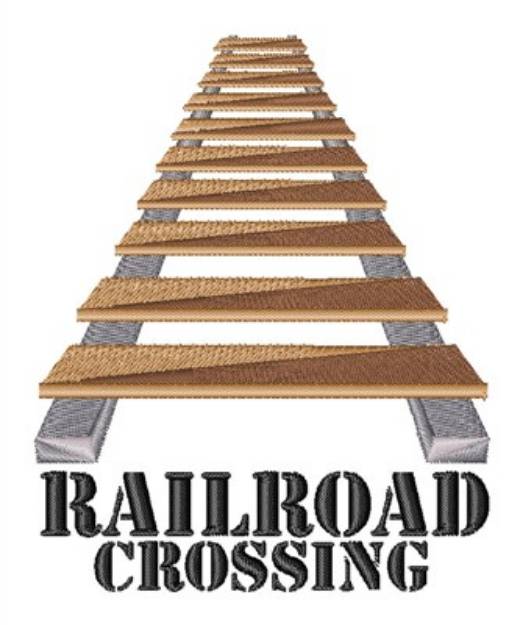 Picture of Railroad Crossing Machine Embroidery Design