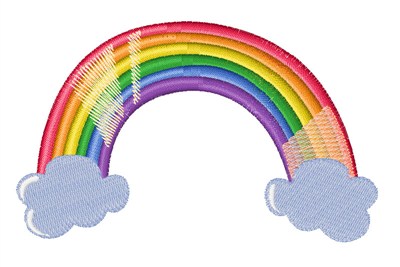 Rainbow Cloud Machine Embroidery Design