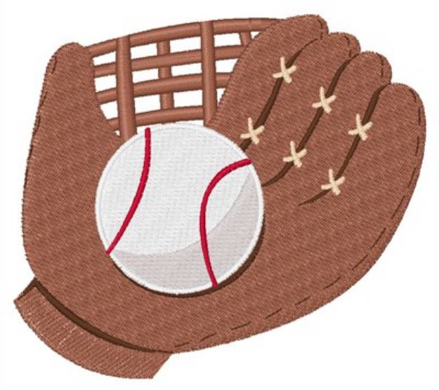Picture of Baseball Mitt Machine Embroidery Design