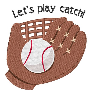 Play Catch Machine Embroidery Design