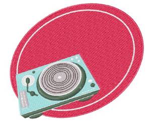 Picture of Record Player Machine Embroidery Design