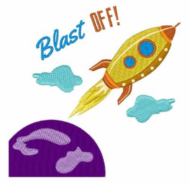 Picture of Blast Off Machine Embroidery Design