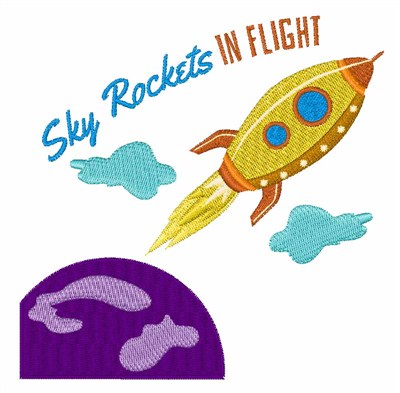 Sky Rockets Machine Embroidery Design