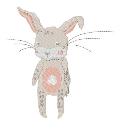 Raggedy Bunny Machine Embroidery Design