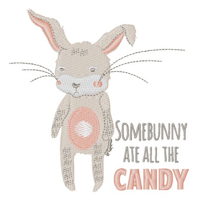 Somebunny Candy Machine Embroidery Design