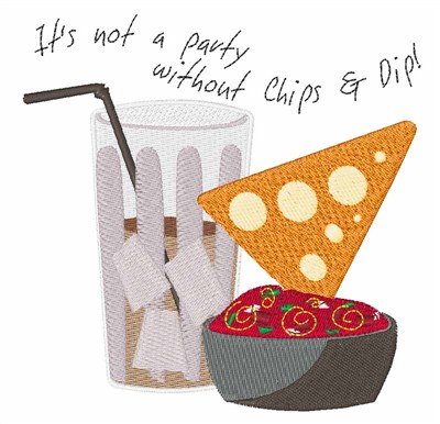 Party Chips Machine Embroidery Design