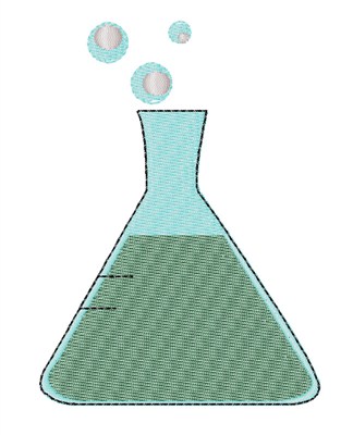 Science Beaker Machine Embroidery Design