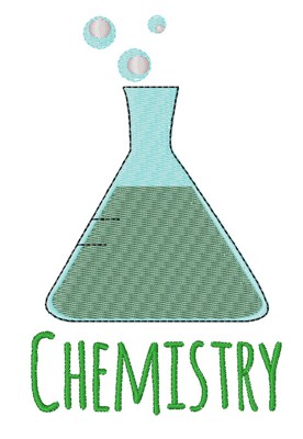 Chemistry Beaker Machine Embroidery Design