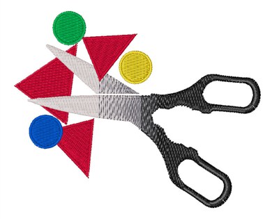 Scissors Shapes Machine Embroidery Design