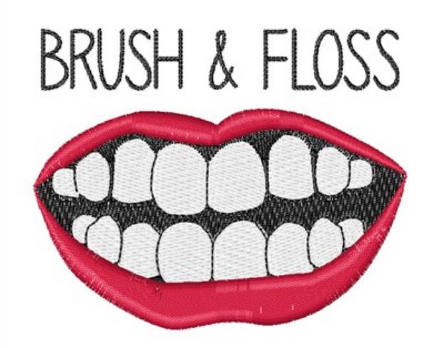 Picture of Brush & Floss Machine Embroidery Design