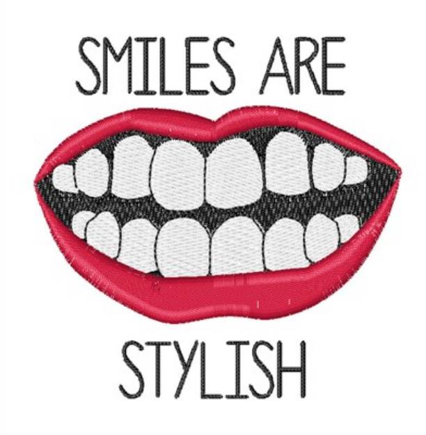 Picture of Smiles are Stylish Machine Embroidery Design