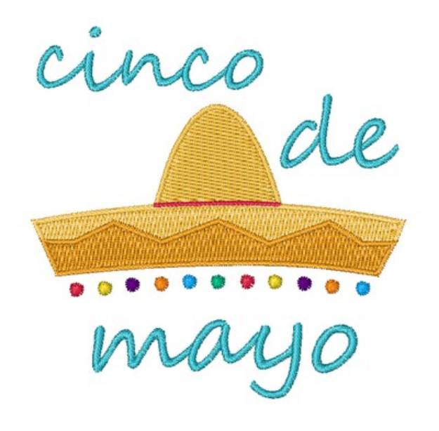 Picture of Cinco de Mayo Hat Machine Embroidery Design