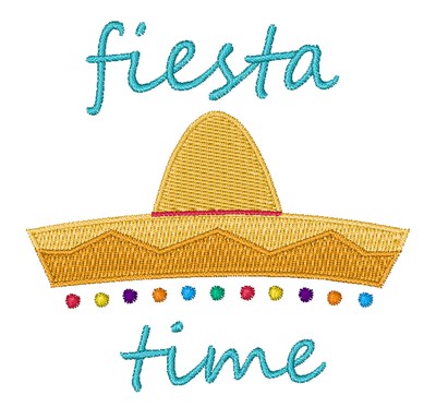Fiesta Time Hat Machine Embroidery Design