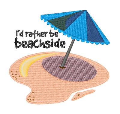 Rather be Beachside Machine Embroidery Design