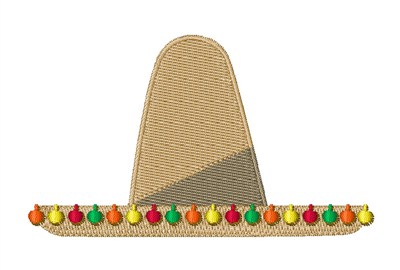 Fiesta Hat Machine Embroidery Design