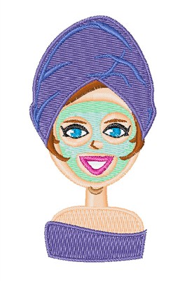 Beauty Mask Machine Embroidery Design
