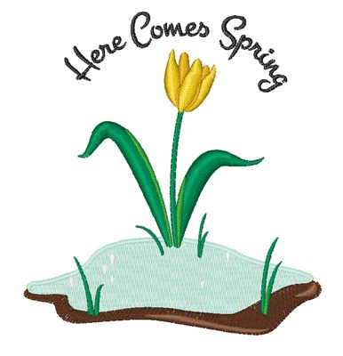 Here Comes Spring Machine Embroidery Design