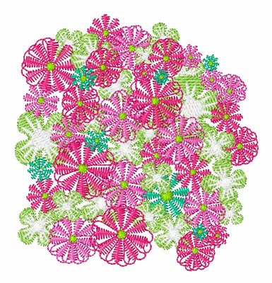 Flowers Plant Machine Embroidery Design