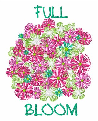 Full Bloom Machine Embroidery Design