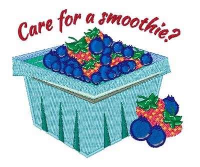 Care for a Smoothie Machine Embroidery Design