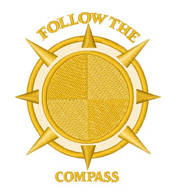 Follow the Compass Machine Embroidery Design