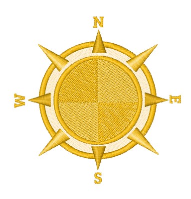 Direction Compass Machine Embroidery Design
