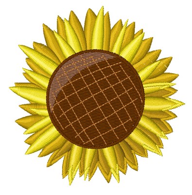 Sunflower Bloom Machine Embroidery Design