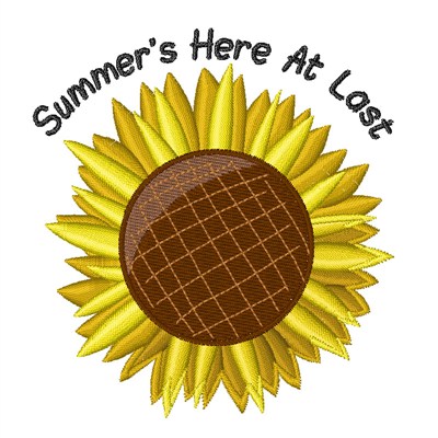 Summers Here Machine Embroidery Design