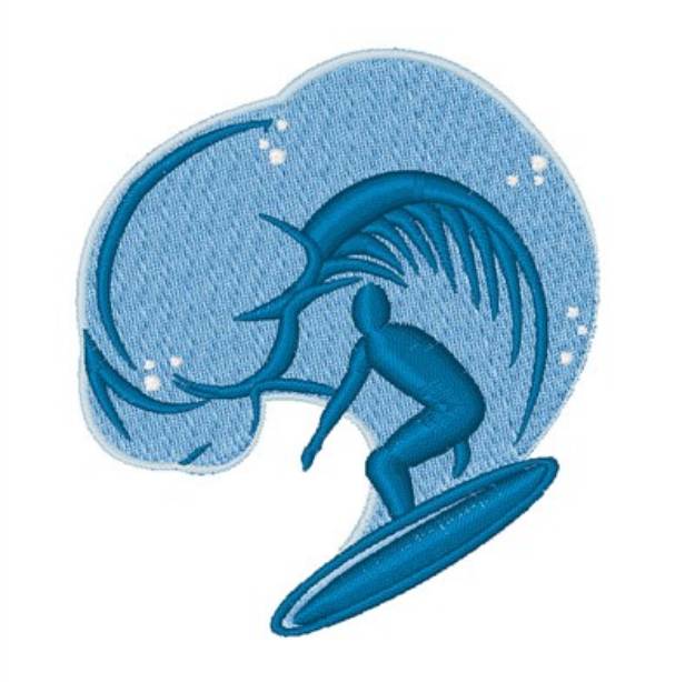 Picture of Surf Wave Machine Embroidery Design