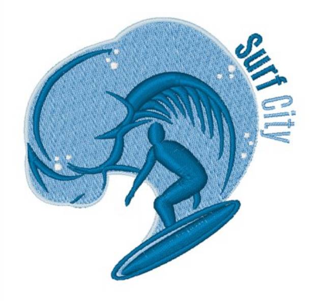 Picture of Surf City Machine Embroidery Design
