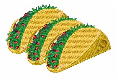 Taco Meal Machine Embroidery Design