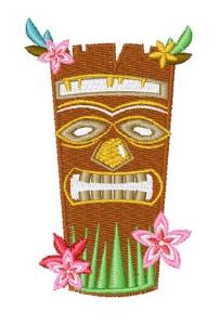 Picture of Tropical Tiki Mask Machine Embroidery Design