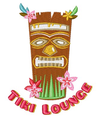 Tiki Lounge Machine Embroidery Design