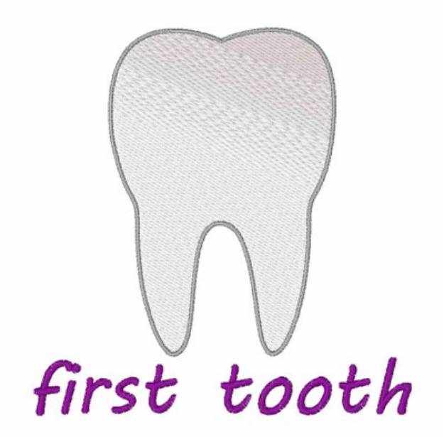 Picture of First Tooth Machine Embroidery Design