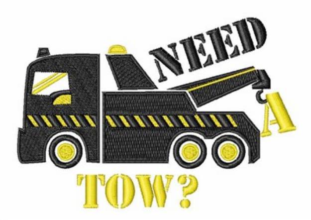 Picture of Need A Tow? Machine Embroidery Design