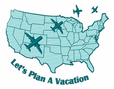 Plan Vacation Machine Embroidery Design