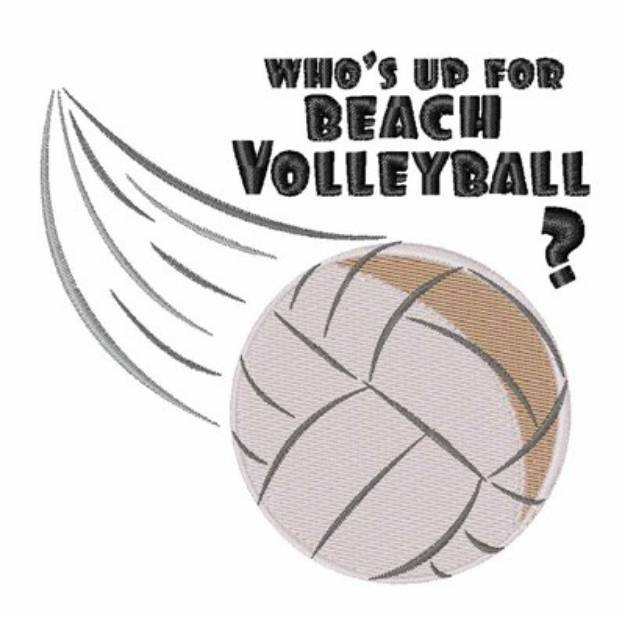 Picture of Beach Volleyball Machine Embroidery Design